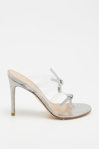 Mules à talons SW Bow - Transparent et argenté