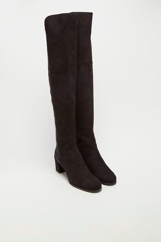 Cuissardes en cuir de chèvre City Block - Noir - Stuart Weitzman