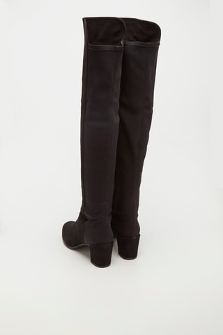 Cuissardes en cuir de chèvre City Block - Noir - Stuart Weitzman