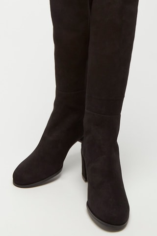 Cuissardes en cuir de chèvre City Block - Noir - Stuart Weitzman