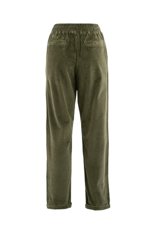 Pantalon droit en velours - Olive