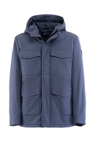 Manteau à capuche - Bleu indigo