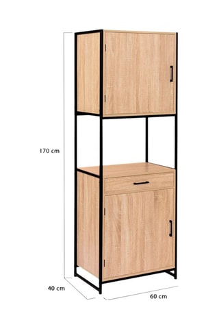 Meuble de cuisine Memphis 2 niveaux 60x170cm