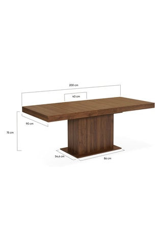 Mesa extensível - Imitação de nogueira