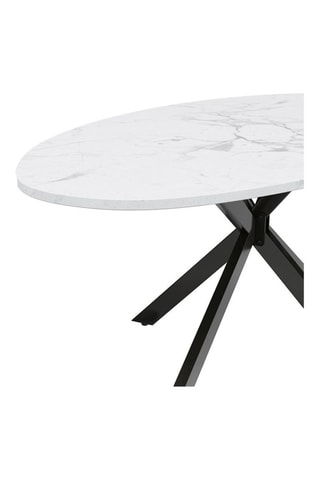 Table à manger Céleste - Imitation marbre et noir