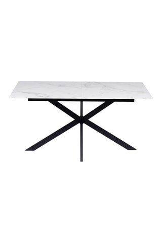 Mesa extensível Glam - Branco e preto