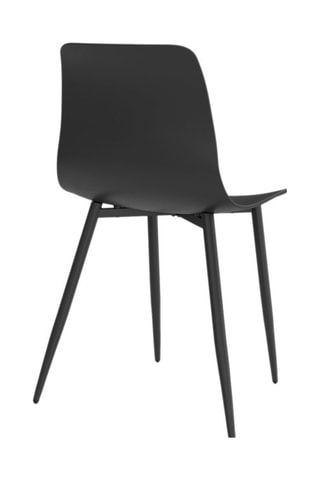 Chaises Nala noires et pieds métal - lot de 6