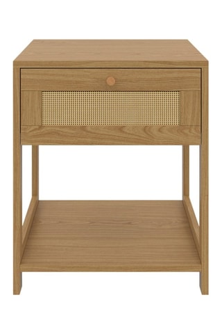 Tables de chevet Erin en cannage 1 tiroir - lot de 2