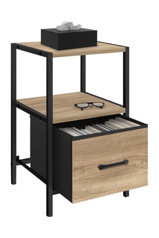 Tables de chevet Iris avec 1 tiroir et 1 niche - lot de 2