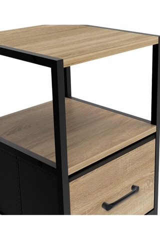 Tables de chevet Iris avec 1 tiroir et 1 niche - lot de 2