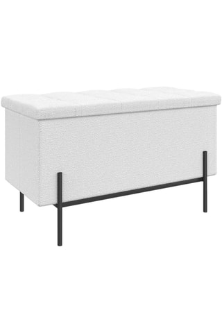 Banc-coffre Loan - Blanc et noir