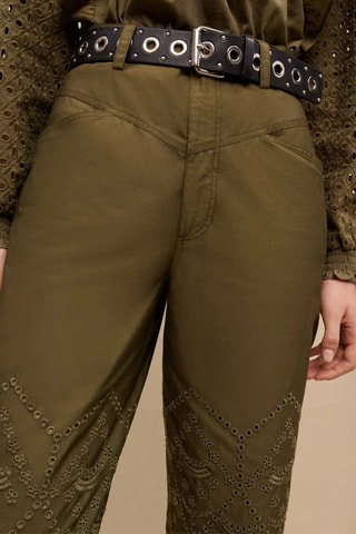 Pantalon taille haute - Kaki