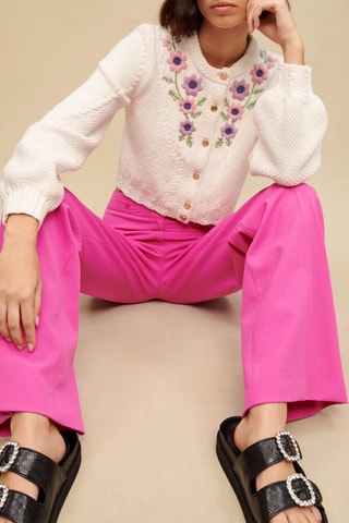 Pantalon taille haute - Fuchsia