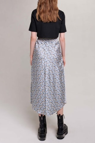 Robe longue - Bleu et écru