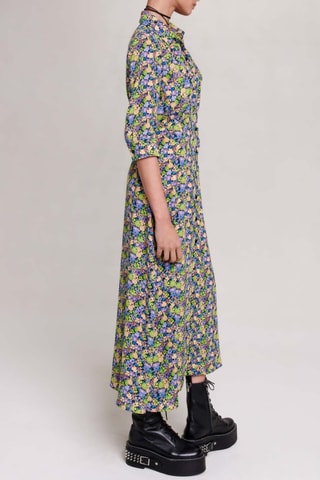 Robe chemise - Jaune et bleu