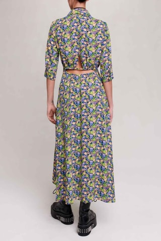 Robe chemise - Jaune et bleu