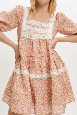 Robe patineuse en lin - Rose