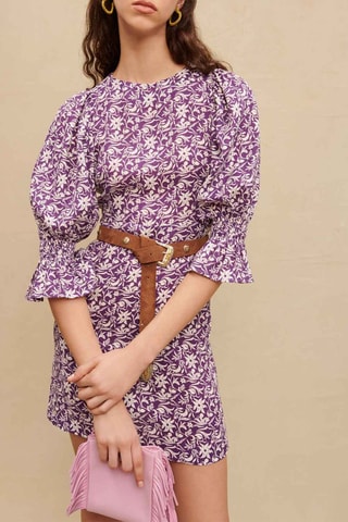 Robe en lin - Violet