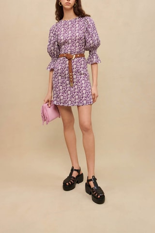 Robe en lin - Violet