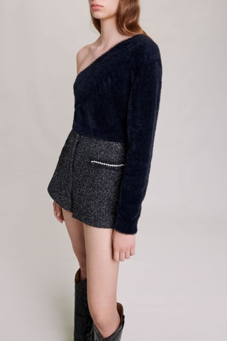 Short en tweed - Noir