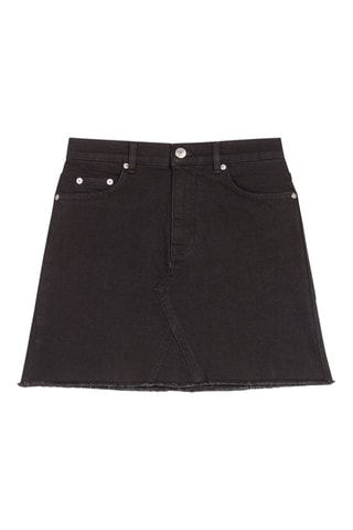 Jupe droite en jean - Noir