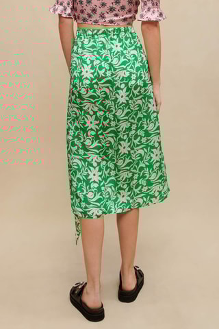 Jupe taille haute - Vert clair et écru