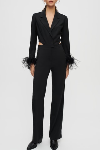 Combinaison en laine vierge - Noir 