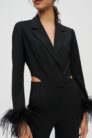 Combinaison en laine vierge - Noir 