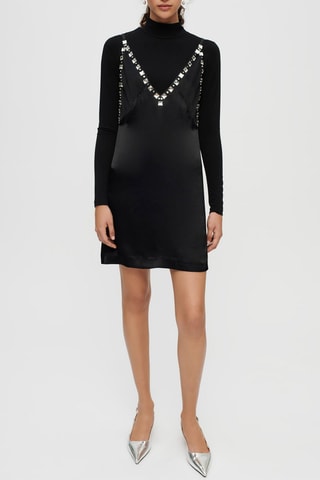 Robe bi-matière - Noir