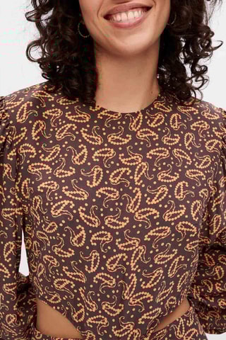 Robe en soie- Marron