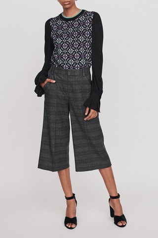 Pantacourt en laine - Gris