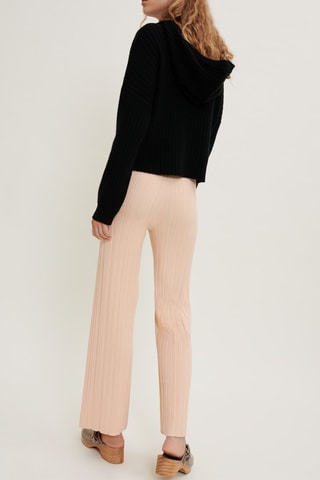 Pantalon wide legs taille haute - Rose