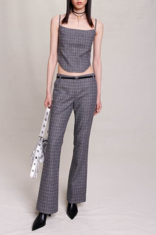 Pantalon flare - Gris