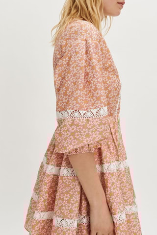 Robe patineuse en lin - Rose