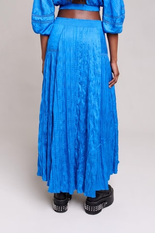Jupe longue asymétrique - Bleu