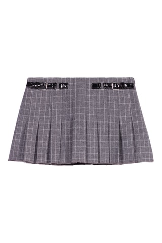 Minijupe plissée - Gris