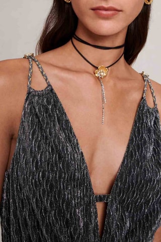 Robe sans manches - Gris métallisé