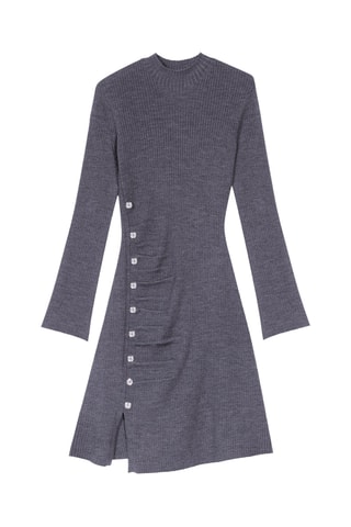 Robe pull en laine - Gris