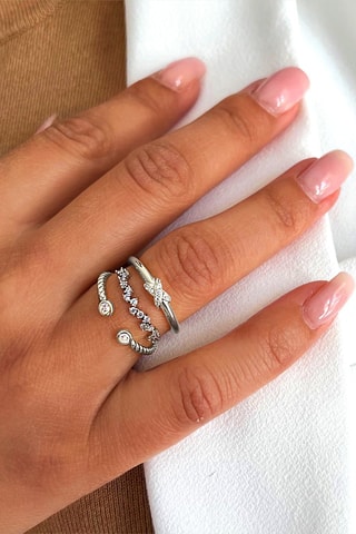 Bague - Argent et zircons