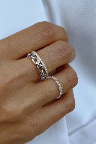 Bague - Argent et zircon