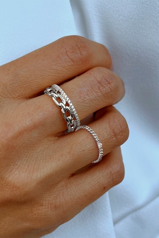 Bague - Argent et zircon