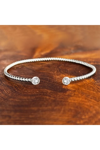 Jonc Argent et zircons