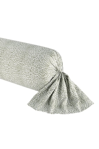 Katoensatijnen Rolkussensloop 80 Draad/cm² Leopard - Groen