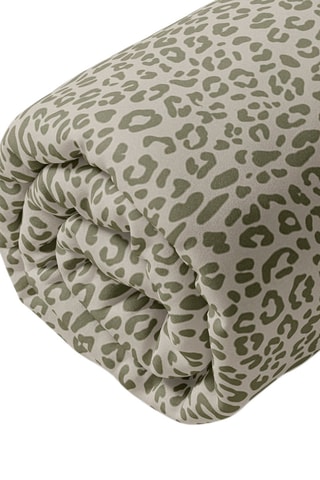 Katoensatijnen Hoeslaken 80 Draad/cm² Leopard- Kaki