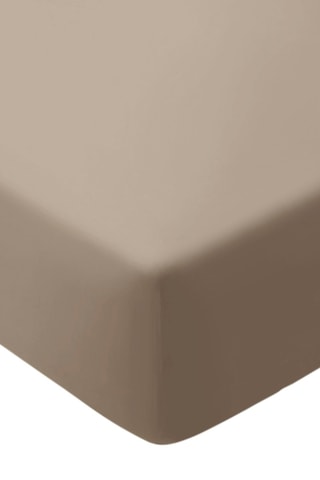 Lençol-capa em cetim de algodão 120 fios/cm² Uni - Toupeira