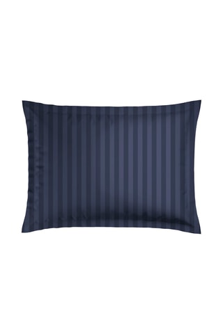 2 fronhas de almofada acetinadas de algodão tecido 80 fios/cm² Dobby - Azul-escuro - 50 x 70 cm