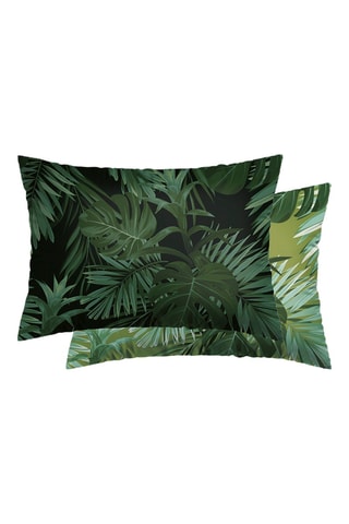 2 Katoensatijnen Kussenslopen 78 Draad/cm² Jungle - Groen