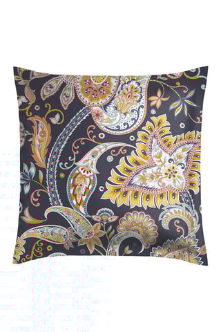 2 Katoensatijnen Kussenslopen 80 Draad/cm² Paisley- donkerblauw en geel