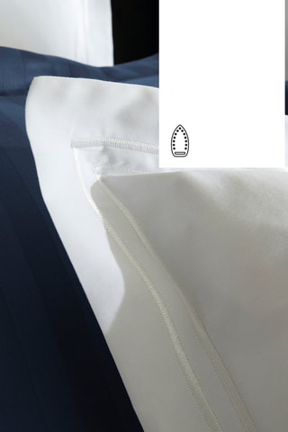 2 fronhas em cetim de algodão 80 fios/cm² Saint-Tropez - Branco