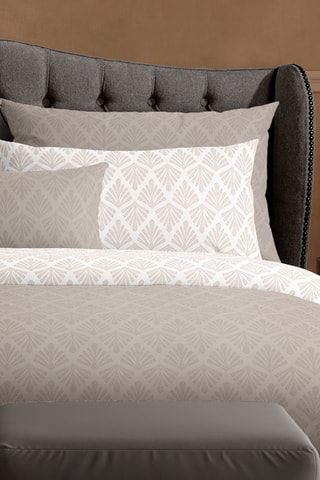 2 Katoensatijnen Kussenslopen 80 Draad/cm² Vibrance végétale - Taupe